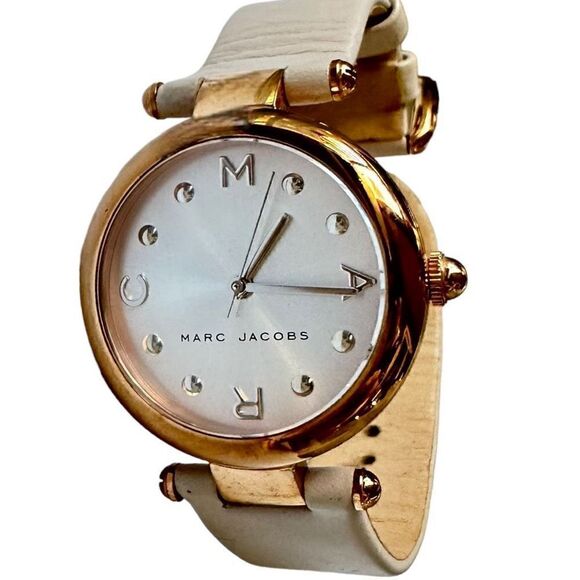 MARC BY MARC JACOBS MBM1464 Analog Rose Gold Tone Dial Blush Pink Round Face and - Picture 7 of 13